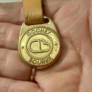 Vintage Dooney & Bourke solid brass hangtag bag charm